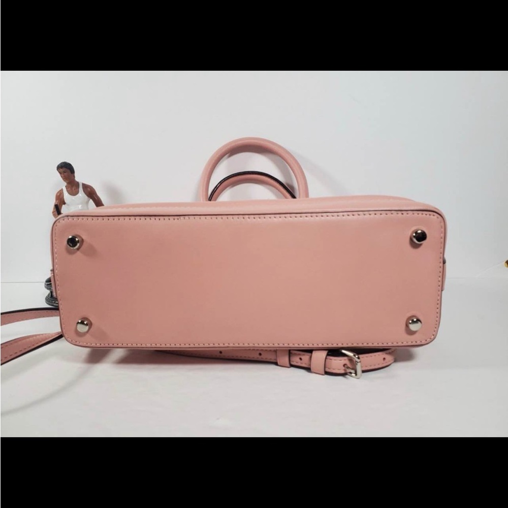 Coach Pink Embossed Leather Satchel with Silver-Tone Hardware - Picture 2 of 2